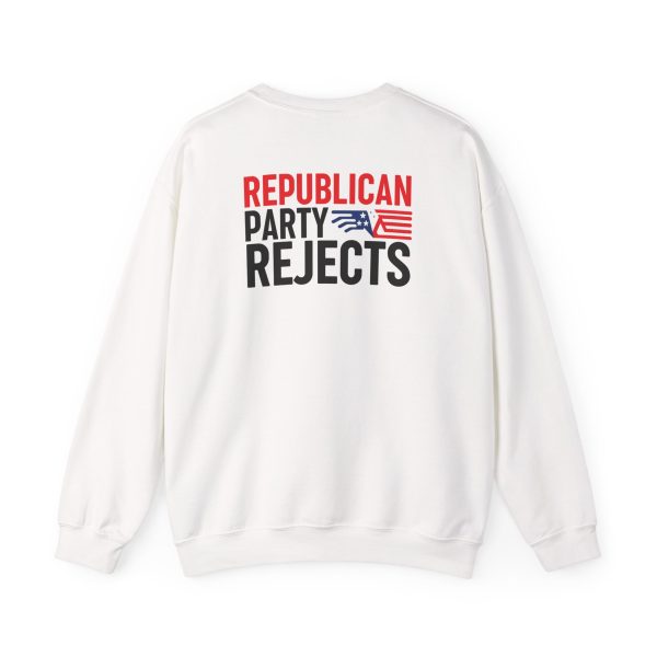 Republican Party Rejects with Flag Black - Unisex Heavy Blend™ Crewneck Sweatshirt Gildan 18000 - Image 4