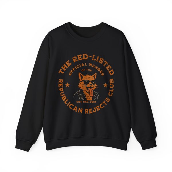 The Red-Listed Official Member of the Republicans Reject Club with Kitty Sweatshirt – Unisex Heavy Blend™ Crewneck Sweatshirt Gildan 18000 - Image 3