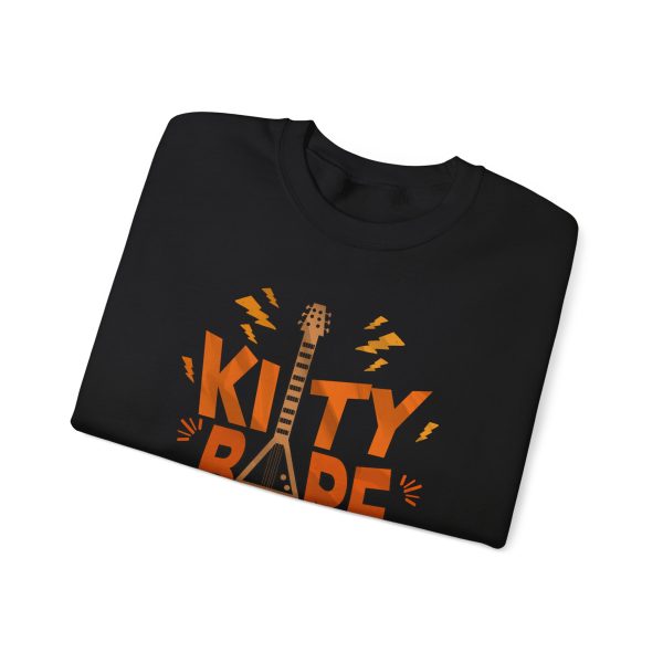 Kitty Barf Guitar Cat with Glasses - Unisex Heavy Blend™ Crewneck Sweatshirt Gildan 18000 - Image 6