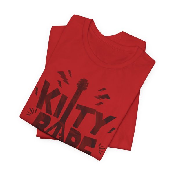 Kitty Barf Grey Guitar - Bella Canvas 3001 - Unisex Short Sleeve Tee - Image 3