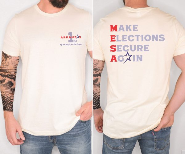 Make Elections Secure Again Grey - Bella Canvas 3001 - Unisex Short Sleeve Tee - Image 4