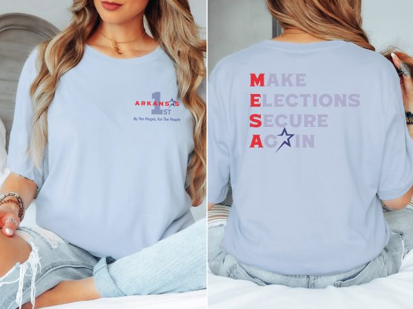 Make Elections Secure Again Grey - Bella Canvas 3001 - Unisex Short Sleeve Tee - Image 5
