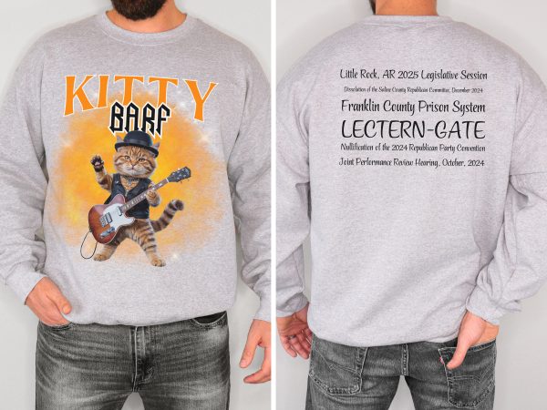 Kitty Barf Rock Real Cat - Unisex Heavy Blend™ Crewneck Sweatshirt Gildan 18000 - Image 11