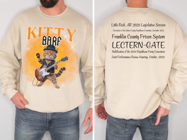 Kitty Barf Rock Real Cat - Unisex Heavy Blend™ Crewneck Sweatshirt Gildan 18000 - Image 3