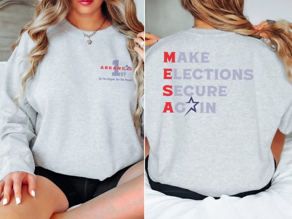 Make Elections Secure Again Grey - Unisex Heavy Blend™ Crewneck Sweatshirt Gildan 18000 - Image 6