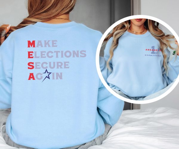 Make Elections Secure Again Grey - Unisex Heavy Blend™ Crewneck Sweatshirt Gildan 18000 - Image 7