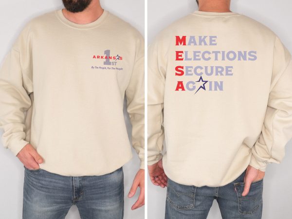 Make Elections Secure Again Grey - Unisex Heavy Blend™ Crewneck Sweatshirt Gildan 18000 - Image 5
