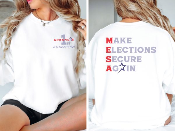 Make Elections Secure Again Grey - Unisex Heavy Blend™ Crewneck Sweatshirt Gildan 18000 - Image 3