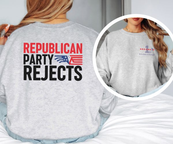 Republican Party Rejects with Flag Black - Unisex Heavy Blend™ Crewneck Sweatshirt Gildan 18000 - Image 6