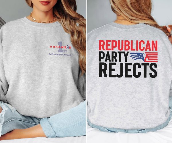 Republican Party Rejects with Flag Black - Unisex Heavy Blend™ Crewneck Sweatshirt Gildan 18000 - Image 7