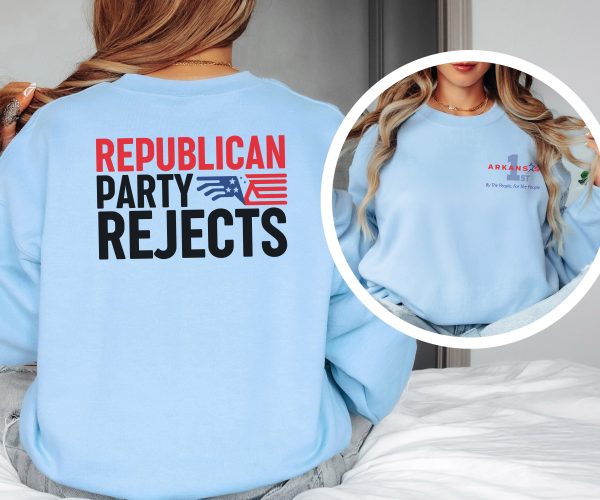 Republican Party Rejects with Flag Black - Unisex Heavy Blend™ Crewneck Sweatshirt Gildan 18000 - Image 15