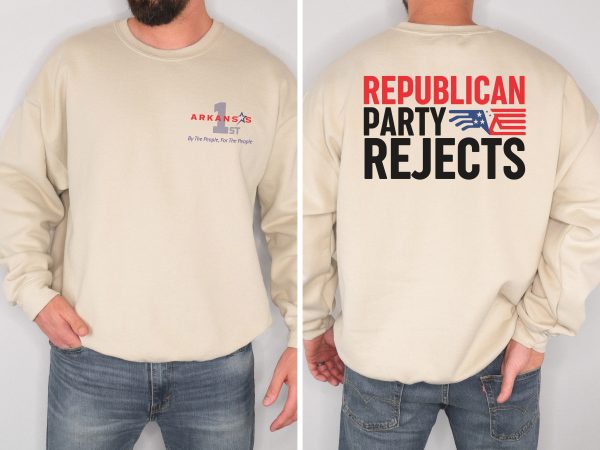 Republican Party Rejects with Flag Black - Unisex Heavy Blend™ Crewneck Sweatshirt Gildan 18000 - Image 10