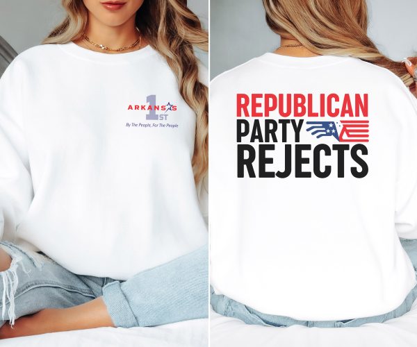 Republican Party Rejects with Flag Black - Unisex Heavy Blend™ Crewneck Sweatshirt Gildan 18000