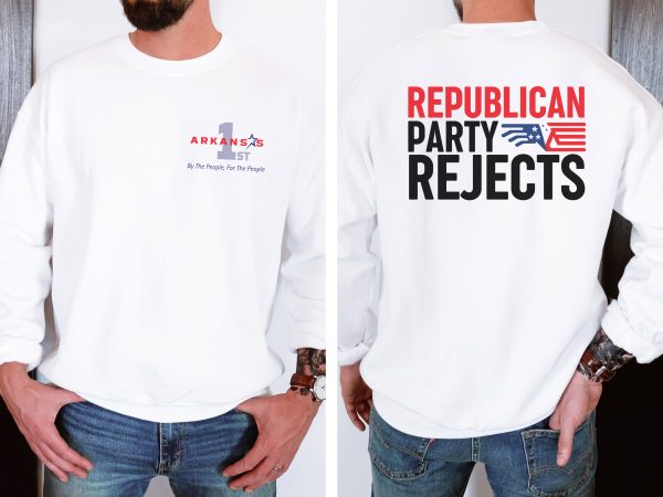Republican Party Rejects with Flag Black - Unisex Heavy Blend™ Crewneck Sweatshirt Gildan 18000 - Image 2