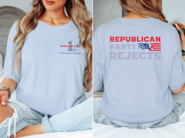 Republican Party Rejects Grey with Flag - Bella Canvas 3001 - Unisex Short Sleeve Tee - Image 13