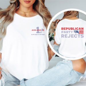 Republican Party Rejects Grey with Flag - Bella Canvas 3001 - Unisex Short Sleeve Tee