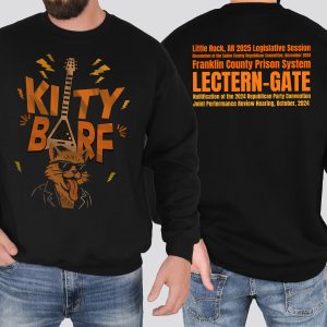 Kitty Barf Guitar Cat with Glasses - Unisex Heavy Blend™ Crewneck Sweatshirt Gildan 18000