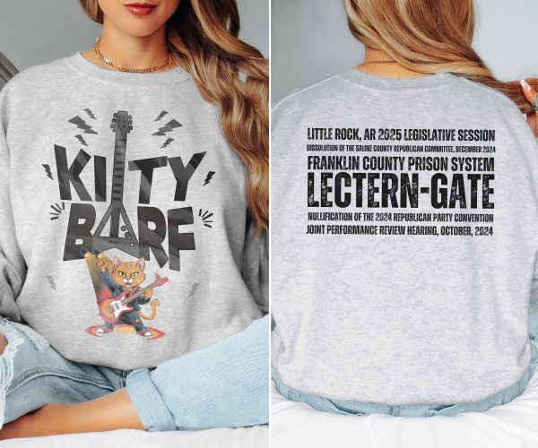 Kitty Barf Grey Guitar - Unisex Heavy Blend™ Crewneck Sweatshirt Gildan 18000 - Image 6