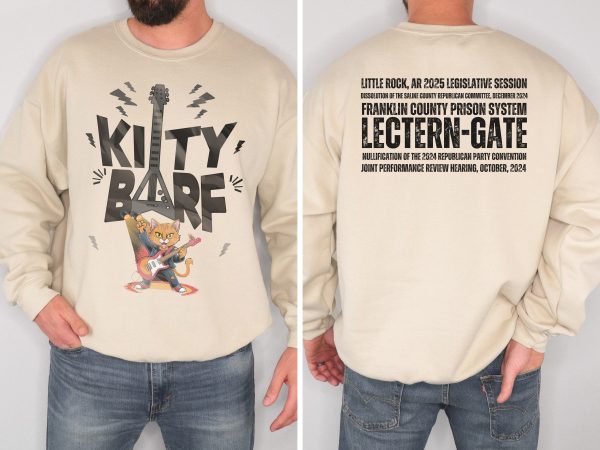 Kitty Barf Grey Guitar - Unisex Heavy Blend™ Crewneck Sweatshirt Gildan 18000 - Image 9