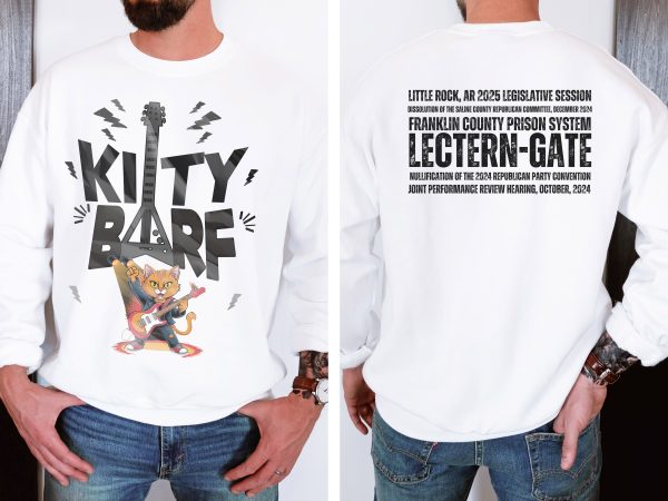 Kitty Barf Grey Guitar - Unisex Heavy Blend™ Crewneck Sweatshirt Gildan 18000