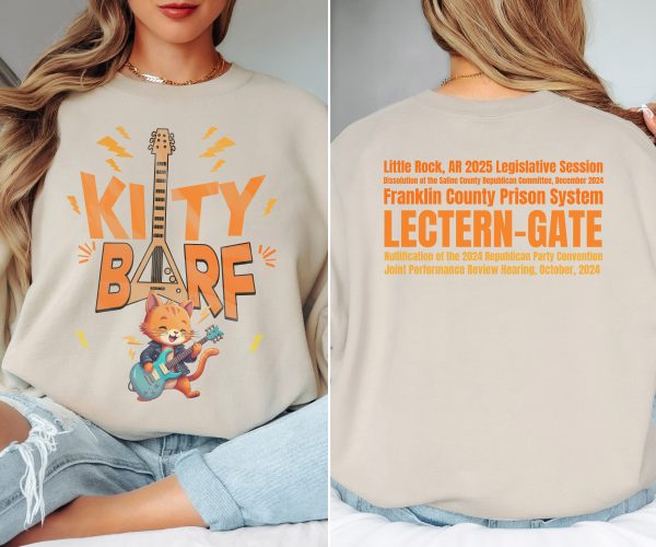 Kitty Barf Cartoon Cat - Unisex Heavy Blend™ Crewneck Sweatshirt Gildan 18000 - Image 9
