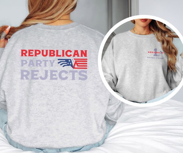 Republican Party Rejects Grey with Flag - Unisex Heavy Blend™ Crewneck Sweatshirt Gildan 18000 - Image 6