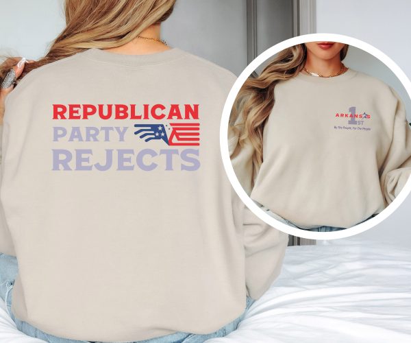 Republican Party Rejects Grey with Flag - Unisex Heavy Blend™ Crewneck Sweatshirt Gildan 18000 - Image 9
