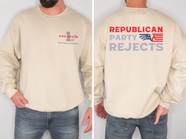 Republican Party Rejects Grey with Flag - Unisex Heavy Blend™ Crewneck Sweatshirt Gildan 18000 - Image 10