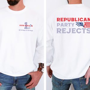 Republican Party Rejects Grey with Flag - Unisex Heavy Blend™ Crewneck Sweatshirt Gildan 18000