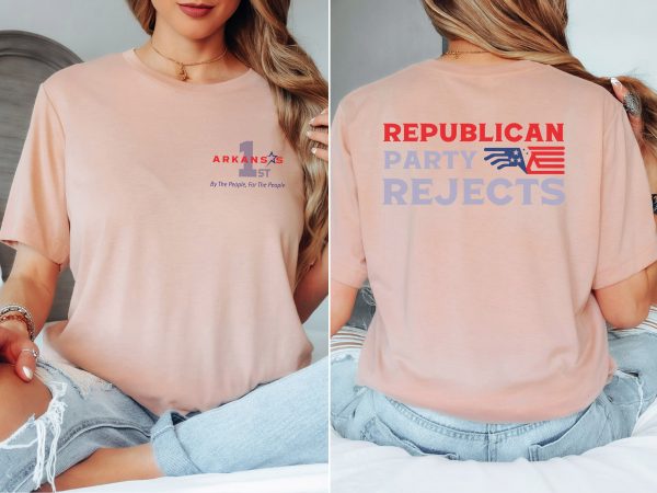 Republican Party Rejects Black with Flag - Bella Canvas 3001 - Unisex Short Sleeve Tee - Image 6