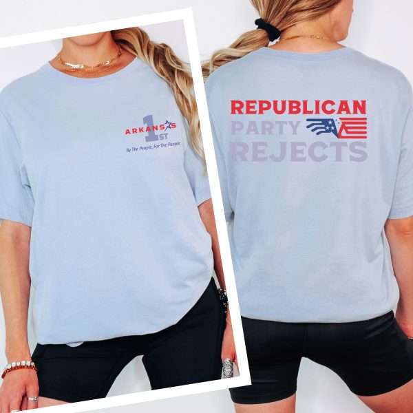 Republican Party Rejects Black with Flag - Bella Canvas 3001 - Unisex Short Sleeve Tee - Image 7