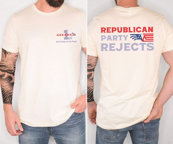 Republican Party Rejects Black with Flag - Bella Canvas 3001 - Unisex Short Sleeve Tee - Image 4