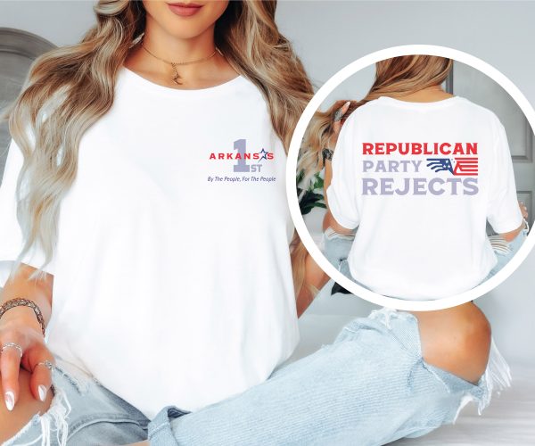 Republican Party Rejects Black with Flag - Bella Canvas 3001 - Unisex Short Sleeve Tee