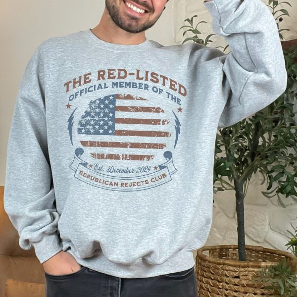The Red-Listed Official Member of the Republicans Reject Club Sweatshirt – Unisex Heavy Blend™ Crewneck Sweatshirt Gildan 18000 - Image 7