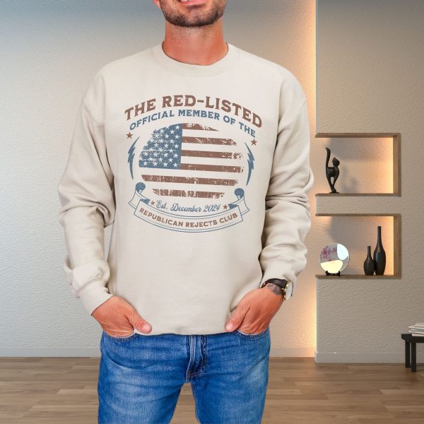 The Red-Listed Official Member of the Republicans Reject Club Sweatshirt – Unisex Heavy Blend™ Crewneck Sweatshirt Gildan 18000 - Image 3