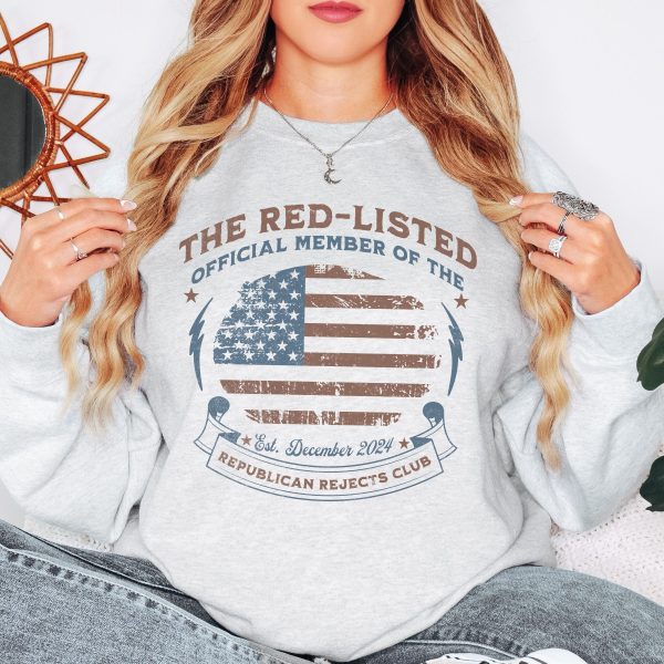 The Red-Listed Official Member of the Republicans Reject Club Sweatshirt – Unisex Heavy Blend™ Crewneck Sweatshirt Gildan 18000 - Image 5