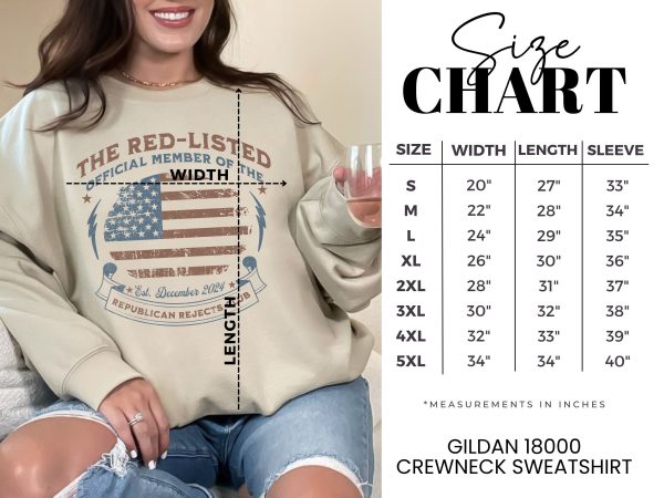 The Red-Listed Official Member of the Republicans Reject Club Sweatshirt – Unisex Heavy Blend™ Crewneck Sweatshirt Gildan 18000 - Image 13