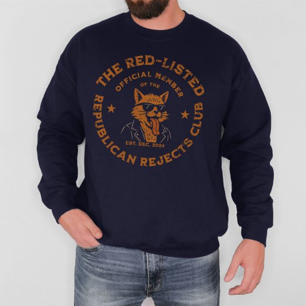 The Red-Listed Official Member of the Republicans Reject Club with Kitty Sweatshirt – Unisex Heavy Blend™ Crewneck Sweatshirt Gildan 18000 - Image 12