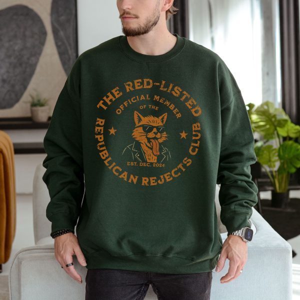 The Red-Listed Official Member of the Republicans Reject Club with Kitty Sweatshirt – Unisex Heavy Blend™ Crewneck Sweatshirt Gildan 18000 - Image 7