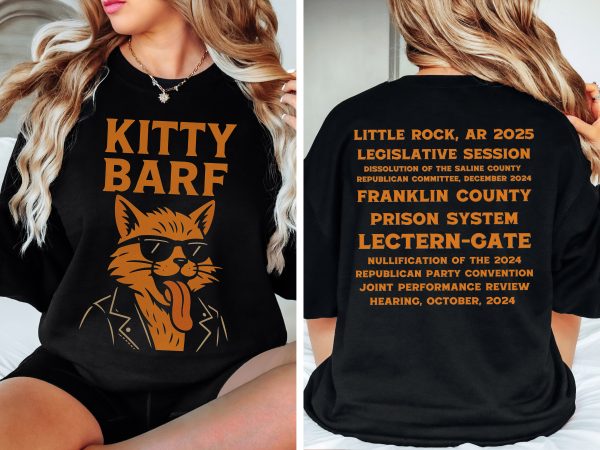 Kitty Barf Leather Jacket and Glasses - Unisex Heavy Blend™ Crewneck Sweatshirt Gildan 18000 - Image 7