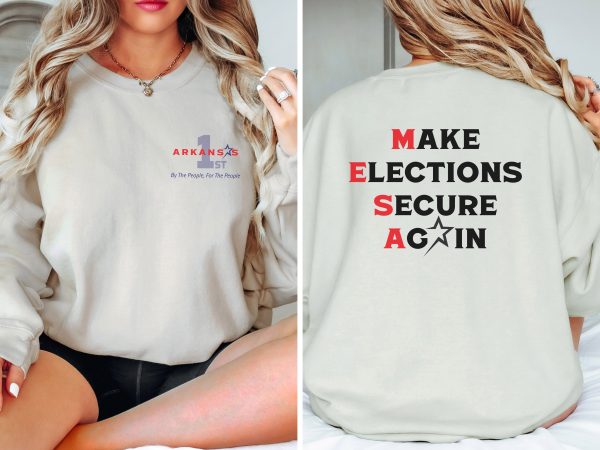 Make Elections Secure Again Black - Unisex Heavy Blend™ Crewneck Sweatshirt Gildan 18000 - Image 9