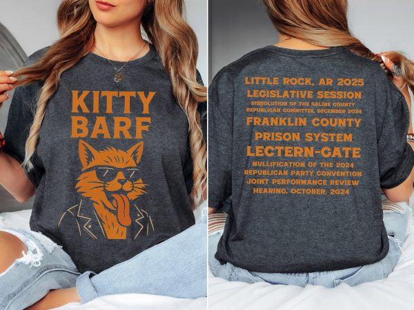Kitty Barf Leather Jacket and Glasses - Bella Canvas 3001 - Unisex Short Sleeve Tee - Image 7