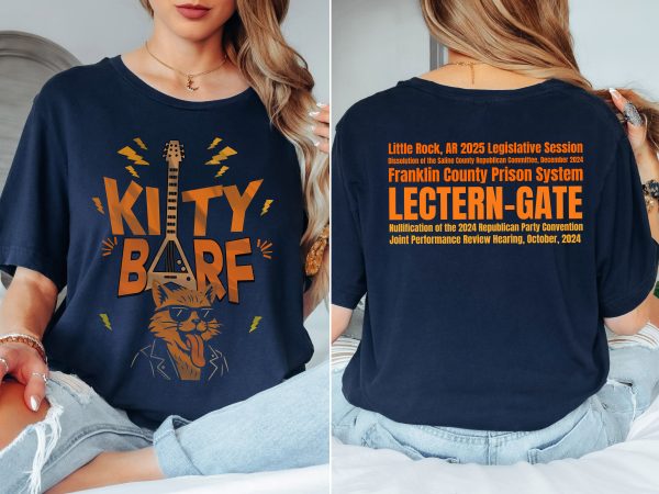 Kitty Barf Guitar Cat with Glasses - Bella Canvas 3001 - Unisex Short Sleeve Tee - Image 8