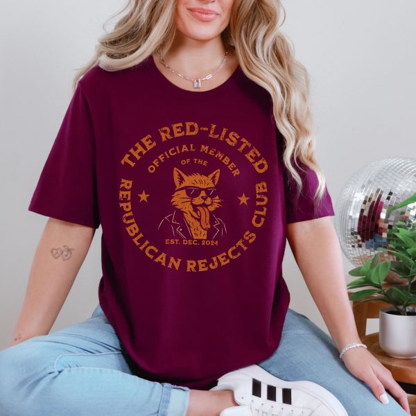 The Red Listed Official Member of The Republican Rejects Club with Kitty – Bella Canvas 3001 – Unisex Short Sleeve Tee - Image 16