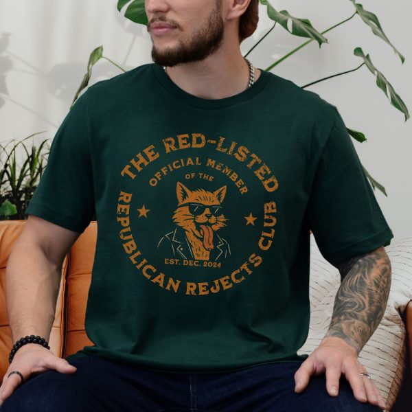 The Red Listed Official Member of The Republican Rejects Club with Kitty – Bella Canvas 3001 – Unisex Short Sleeve Tee - Image 9