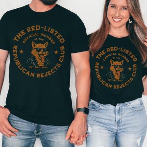 The Red Listed Official Member of The Republican Rejects Club with Kitty – Bella Canvas 3001 – Unisex Short Sleeve Tee