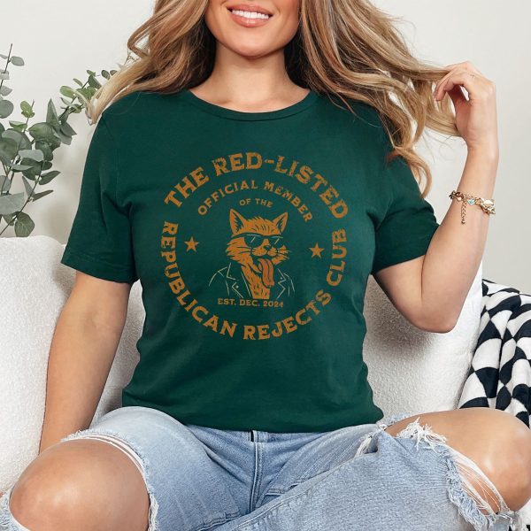 The Red Listed Official Member of The Republican Rejects Club with Kitty – Bella Canvas 3001 – Unisex Short Sleeve Tee - Image 10