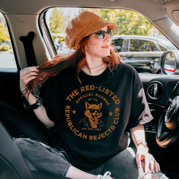 The Red Listed Official Member of The Republican Rejects Club with Kitty – Bella Canvas 3001 – Unisex Short Sleeve Tee - Image 2