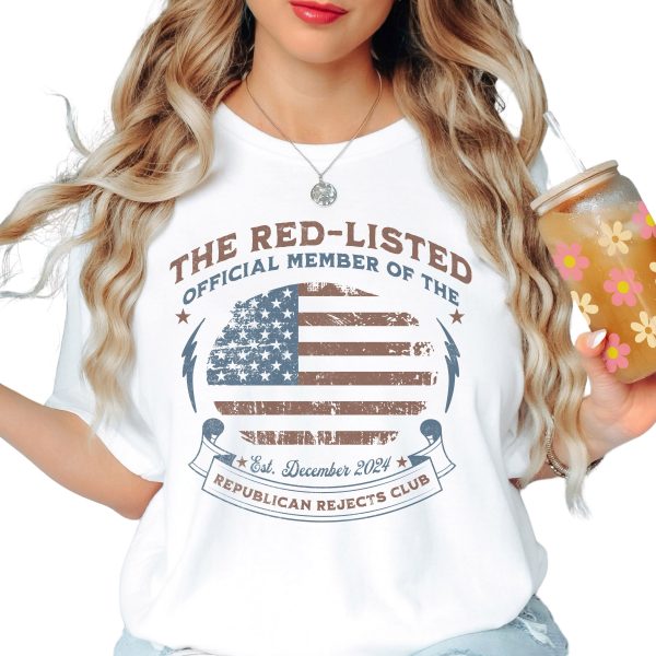 The Red Listed Official Member of The Republican Rejects Club – Bella Canvas 3001 – Unisex Short Sleeve Tee - Image 3