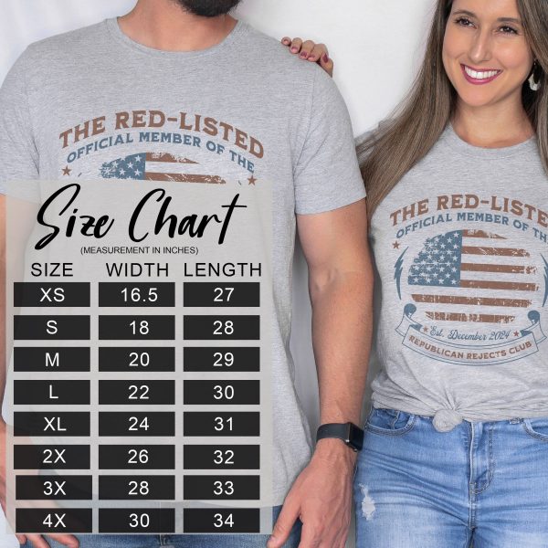 The Red Listed Official Member of The Republican Rejects Club – Bella Canvas 3001 – Unisex Short Sleeve Tee - Image 21